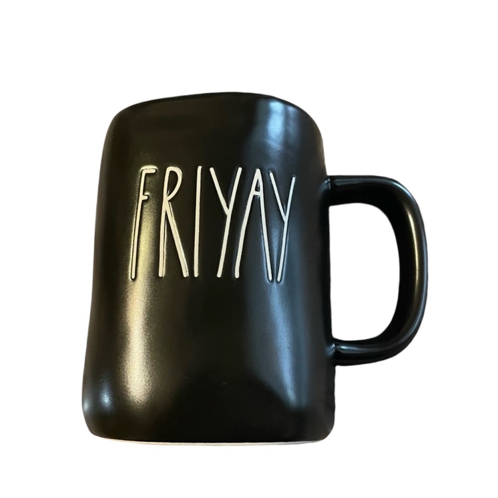 ❤️Rae Dunn FRIYAY Coffee Cup- Black